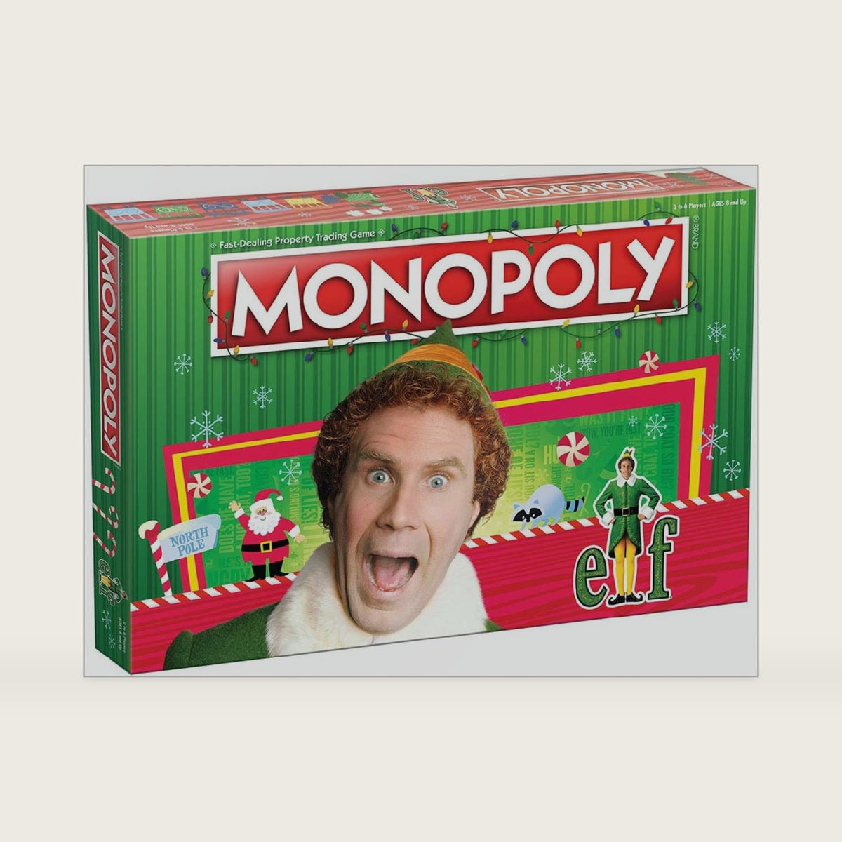 Monopoly Elf | Based on Christmas Comedy Film Elf | Collectible Monopoly Game Featuring Familiar Locations and Iconic Moments | Officially Licensed Monopoly