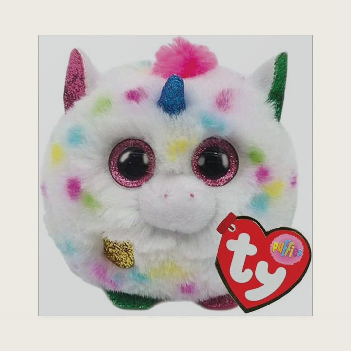 UK Ltd 2005128 Harmonie Unicorn Puffies Plush Animal, Multicolor, 7cm
