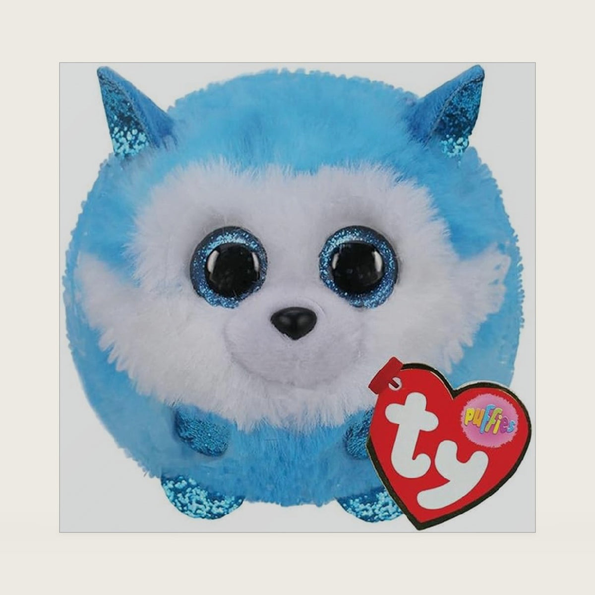 Puffies Prince Blue Husky 4" | Beanie Baby Soft Plush Toy | Collectible Cuddly Stuffed Teddy