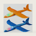 2 Pack LED Light Airplane,17.5" Large Throwing 2 Flight Mode Glider Plane