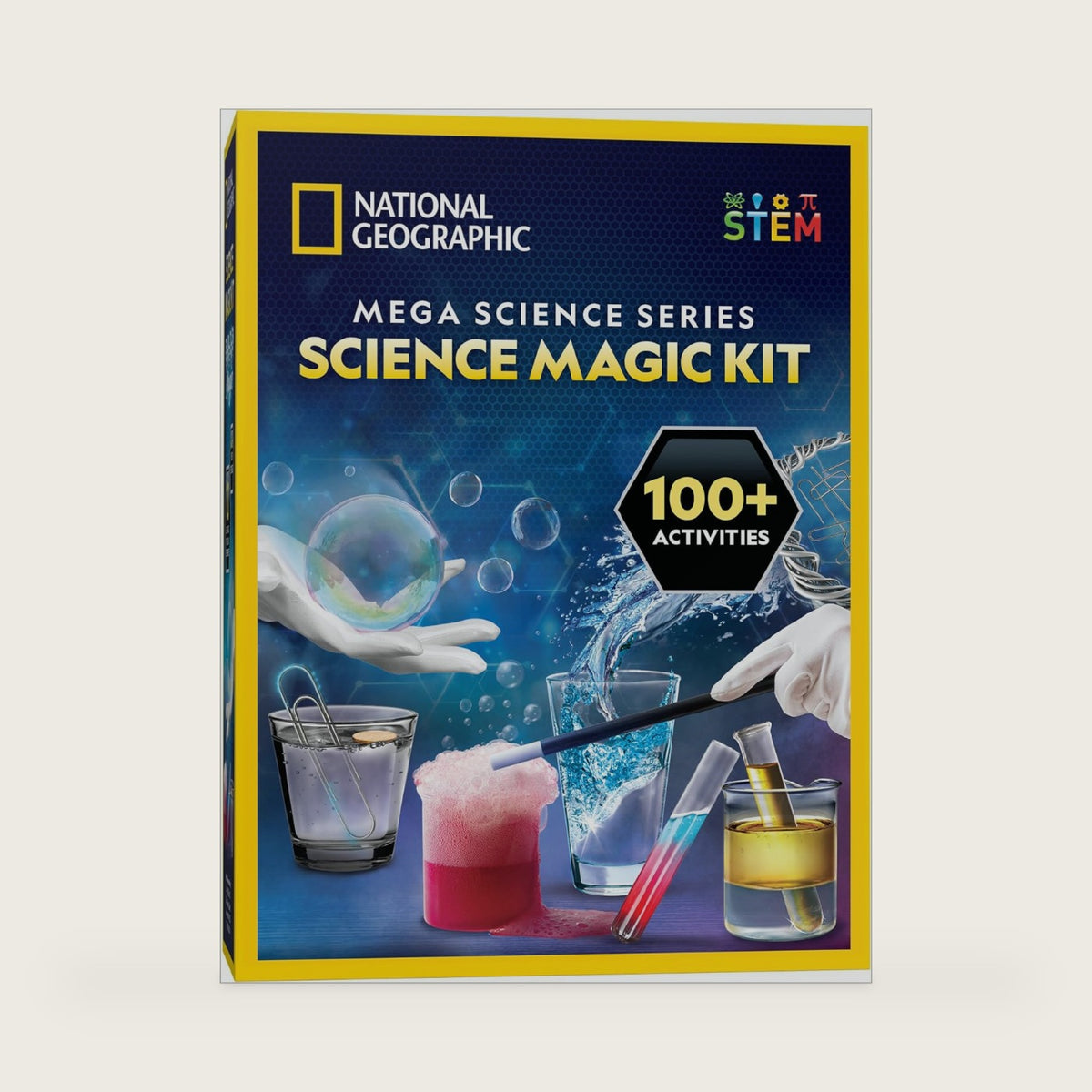 National Geographic Science Magic Kit, Science Kit for Kids with 100+ Unique Experiments and Magic Tricks, Chemistry Set and STEM Project, A Great Gift