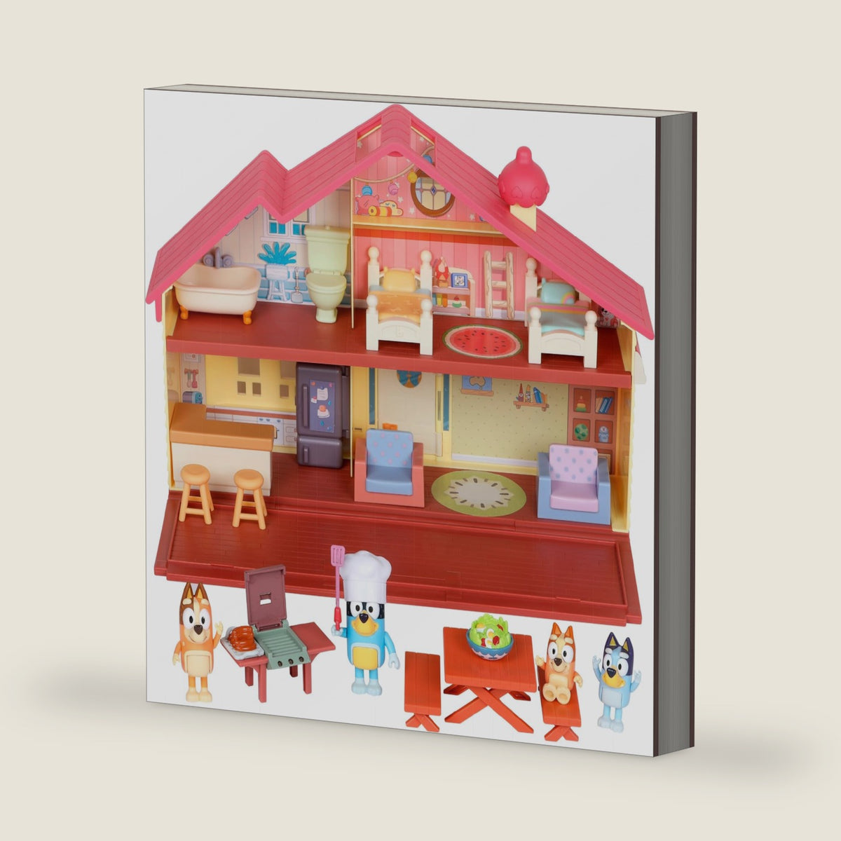 Bluey Toy House Mega Bundle, Family Home & BBQ Playhouse, Ages 3-5