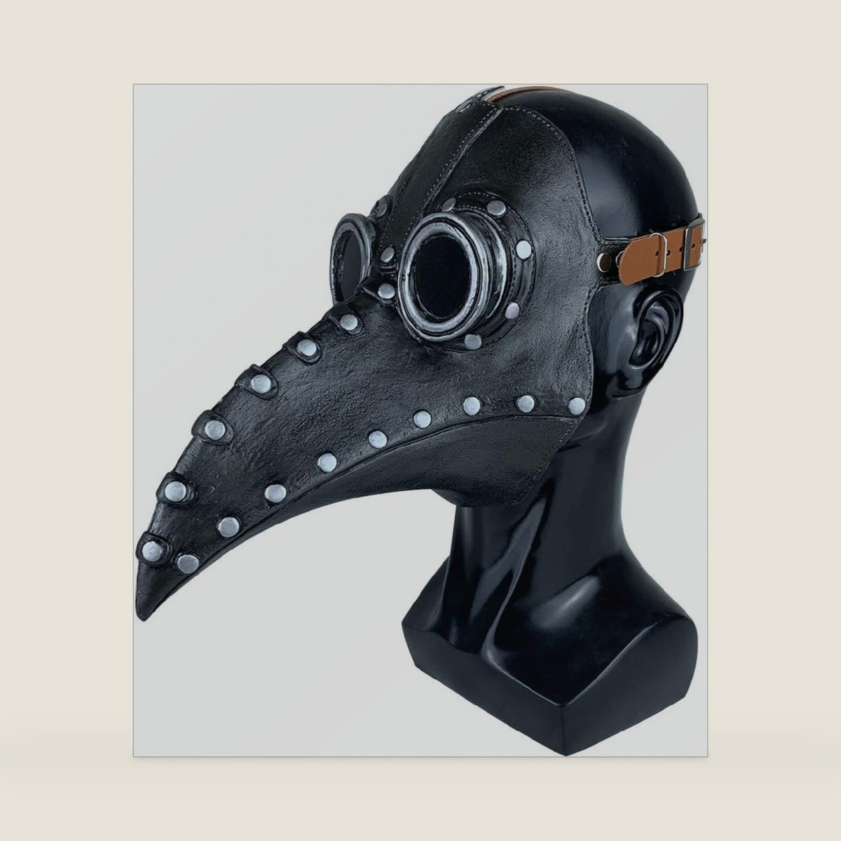 Stegosaurus Plague Doctor Bird Mask Long Nose Beak Cosplay Steampunk Halloween Costume Props Latex Material