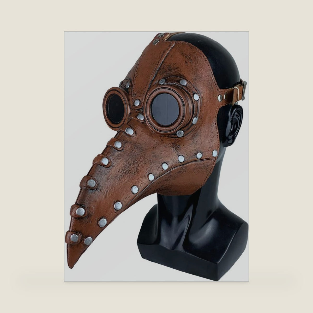Stegosaurus Plague Doctor Bird Mask Long Nose Beak Cosplay Steampunk Halloween Costume Props Latex Material