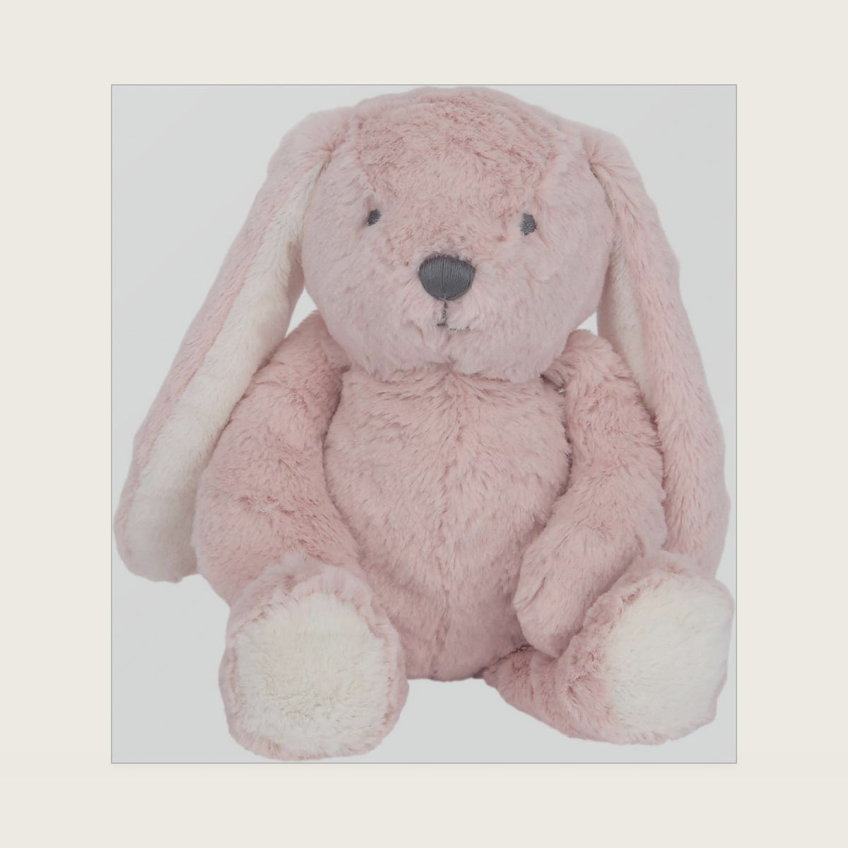 Lambs & Ivy Botanical Baby Plush Pink Bunny Stuffed Animal Toy - Hip Hop