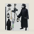Absolute Vibe Plague Doctor Bird Mask and Hat Combo Set Halloween Costume Steampunk Cosplay Props (S, WHITE-001)