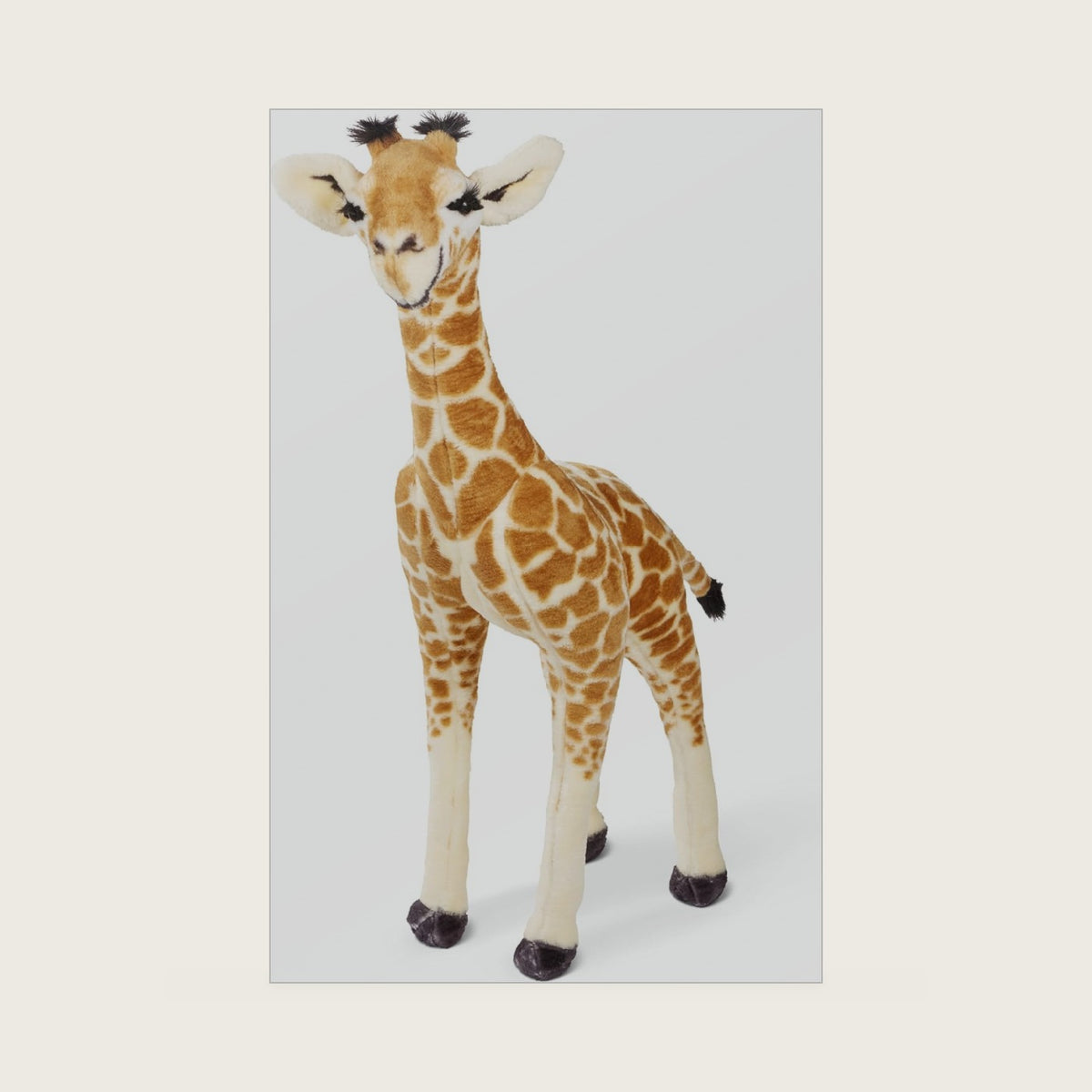 Lifelike Plush Standing Baby Giraffe Stuffed Animal – 3 Feet Tall