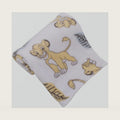 Lion King Super Soft White, Yellow, Green Simba Leaves French Fiber Baby Blanket, White, Green, Yellow (4142501P)