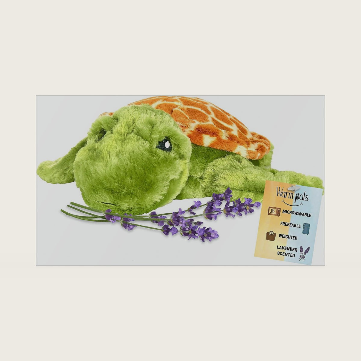 Warm Pals Tyson Turtle, Microwavable Weighted Plush, Heated for Warmth