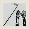 JOYIN Grim Reaper Accessories Set with Grim Reaper's Scythe Prop and Scary Skeleton Gloves for Halloween Sickle Toy Accessories Costume for Adult or Kids Pretend, Dress Up Party