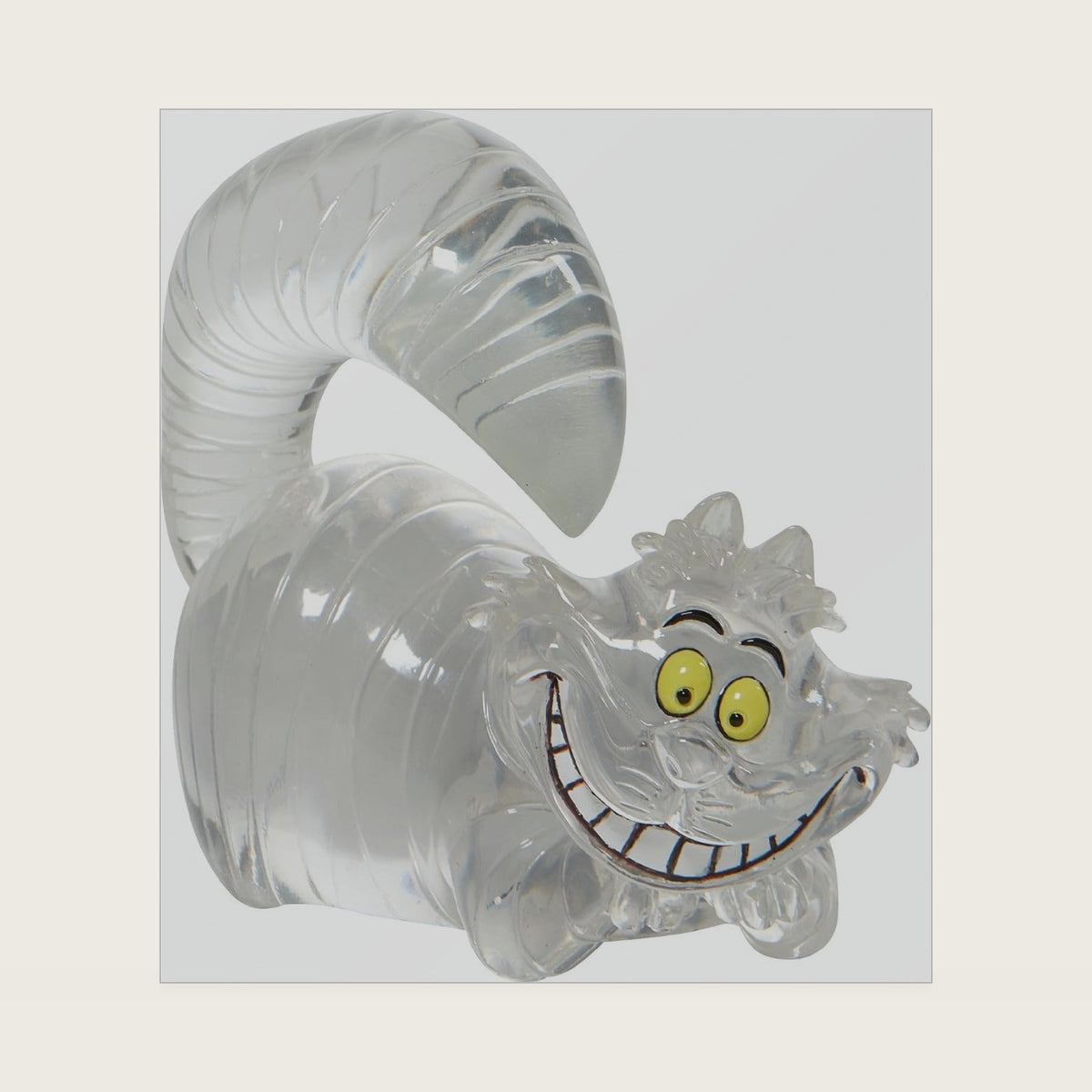 Showcase Alice in Wonderland Cheshire Cat Miniature Figurine, 2.76 Inch, Clear