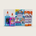 Elmer’s Fluffy Slime Kit, Includes Translucent Color Glue, Glitter Glue, Fluffy Slime Activator, 4 Count - Perfect for Birthday Parties, Summer Fun, Creative Kids Activity