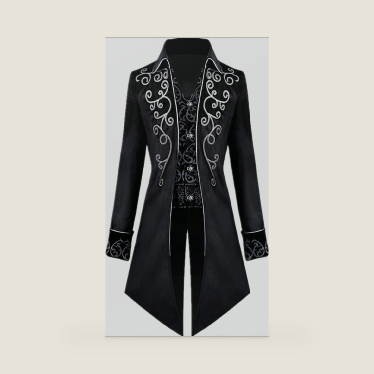 Crubelon Mens Gothic Victorian Tailcoat Jacket Steampunk Costume