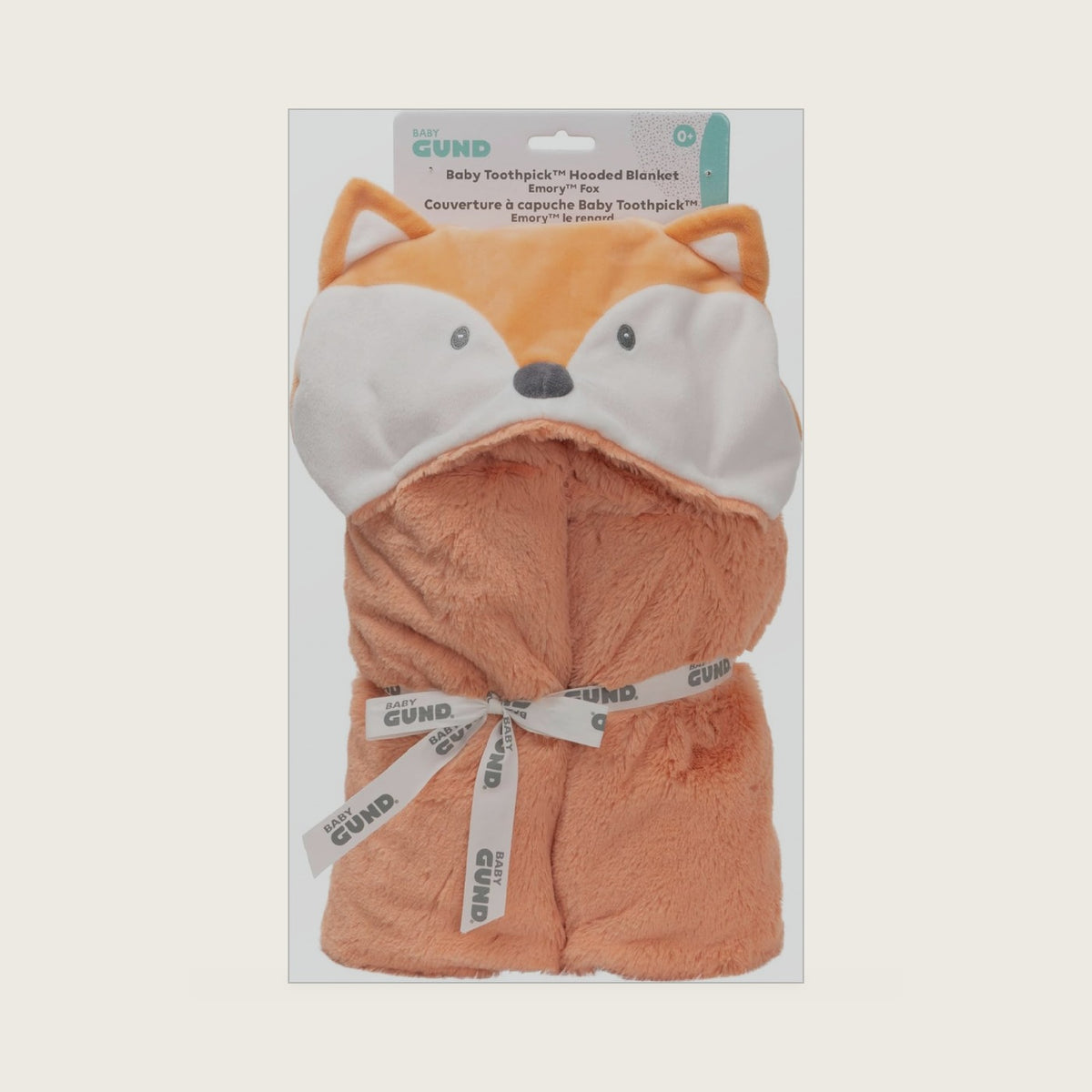 Baby Lil’ Luvs Hooded Blanket, Emory Fox, Ultra Soft Plush Security Blanket for Babies and Newborns