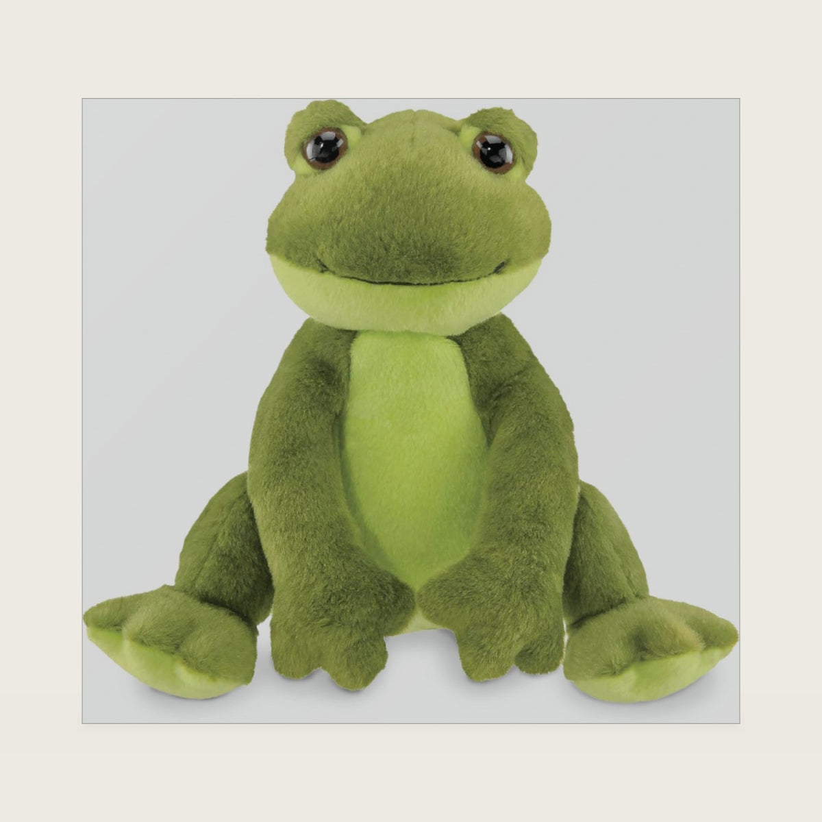 Bearington Ribbity Plush Frog Stuffed Animal - 8.5" Realistic Soft Green Tree Body Frog Plushie with Beanbag Weight and Upright Pose - Lifelike Toad Stuffed Animal Toy Gift for Kids and Nature Lovers