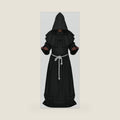 LHJ Friar Medieval Hooded Monk Renaissance Priest Robe Costume Cosplay