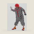 EraSpooky Scary Clown Jumpsuit Halloween Killer Clown Costume Men Adult Creepy Killer Outfit