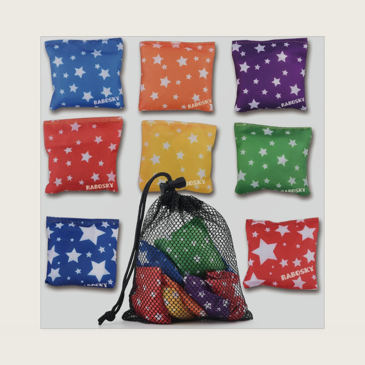 RaboSky Small Bean Bags for Kids Tossing, Mini Beanbags Toss Toy for Toddler Preschool Prek Daycare Supplies Classroom Circle Time Home Schooling Indoor Outdoor Backyard Activities Cornhole Game