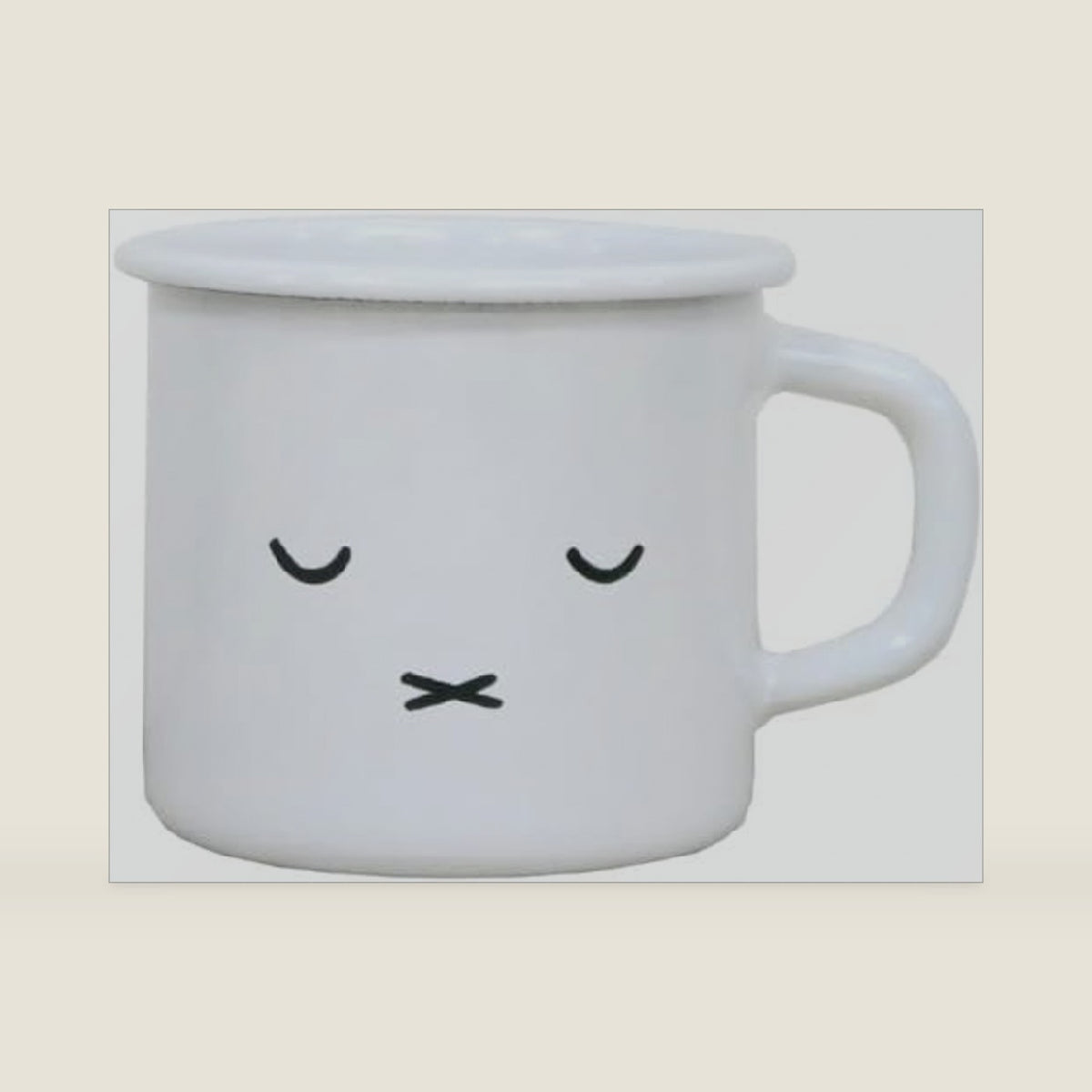 Fuji Enamel Mug. 2 Mug, 2.8 inches (7 cm), Face