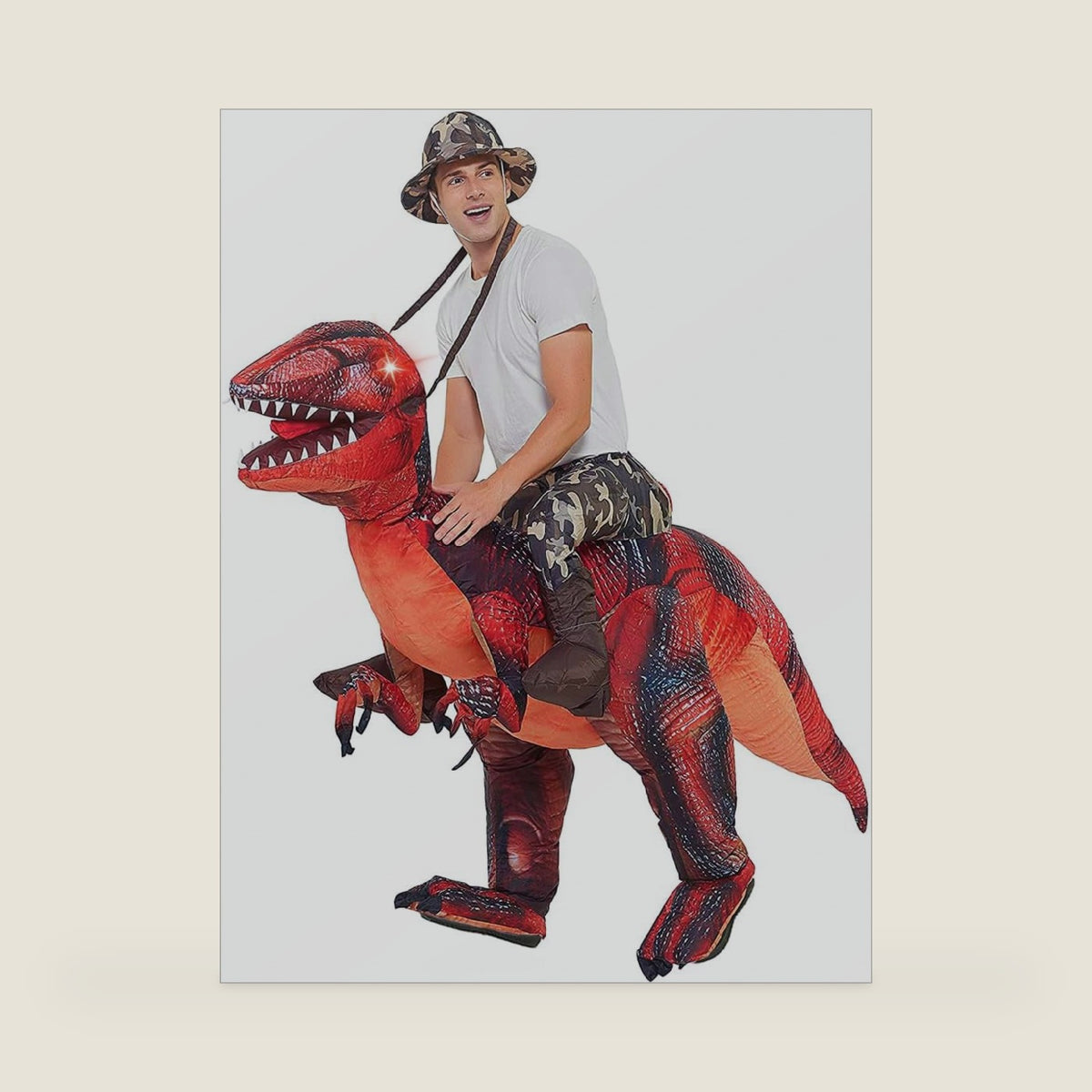 GOOSH Inflatable Dinosaur Costume for Adult Halloween Costume Women Man Funny Blow up Costume for Halloween Party Cosplay