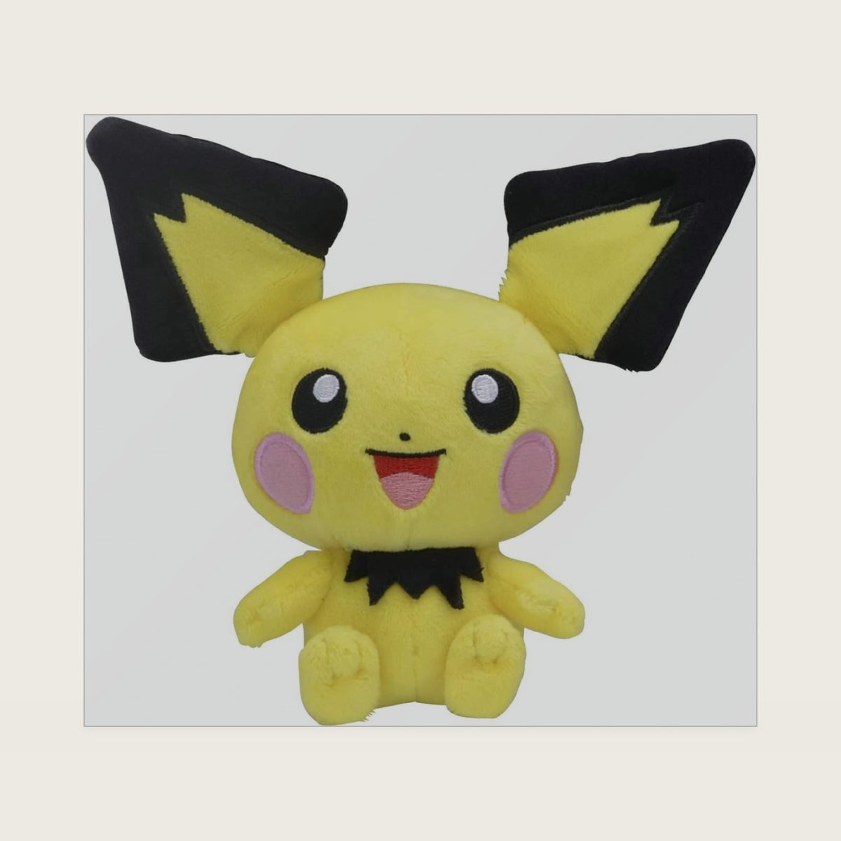 Center: Sitting Cuties: Pichu Plush # 172 - Generation 2 - 6 In