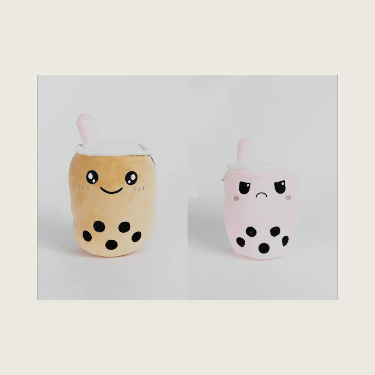 Original Boba Tea Reversible Boba Plush - Happy to Mad