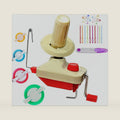 𝐘𝐚𝐫𝐧 𝐖𝐢𝐧𝐝𝐞𝐫 - Yarn Ball Winder Easy to Set Up and Use - Hand Operated Yarn Winder 3.5 Ounce Capacity +1 Set 4 Size pompom maker +20 PCS Needle Button Set + 1 PCS Scissors