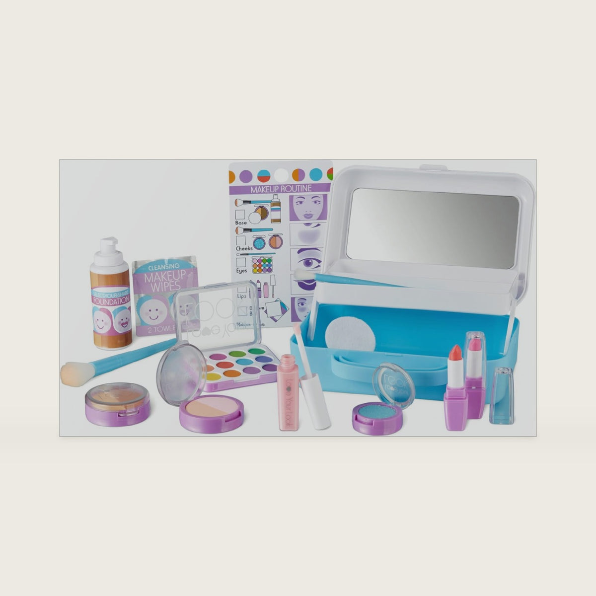 Melissa & Doug Love Your Look Pretend Makeup Kit 16-Piece Play Set