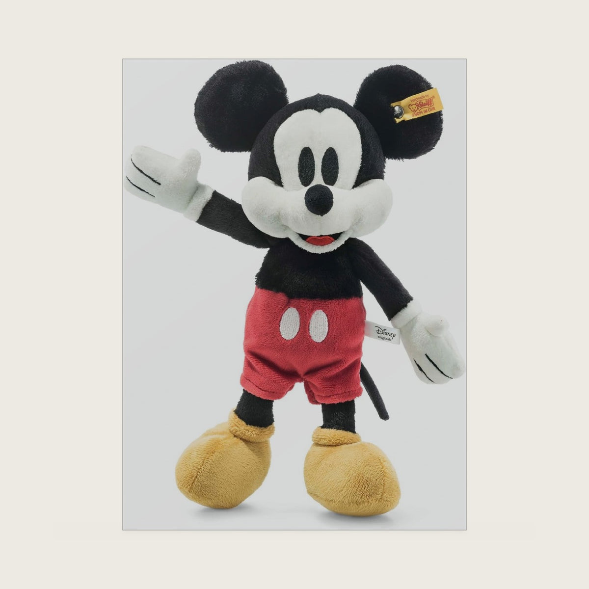 Steiff Handcrafted Since 1880 Premium Plush Originals Mickey Mouse Stuffed Toy - 12" Mickey Mouse