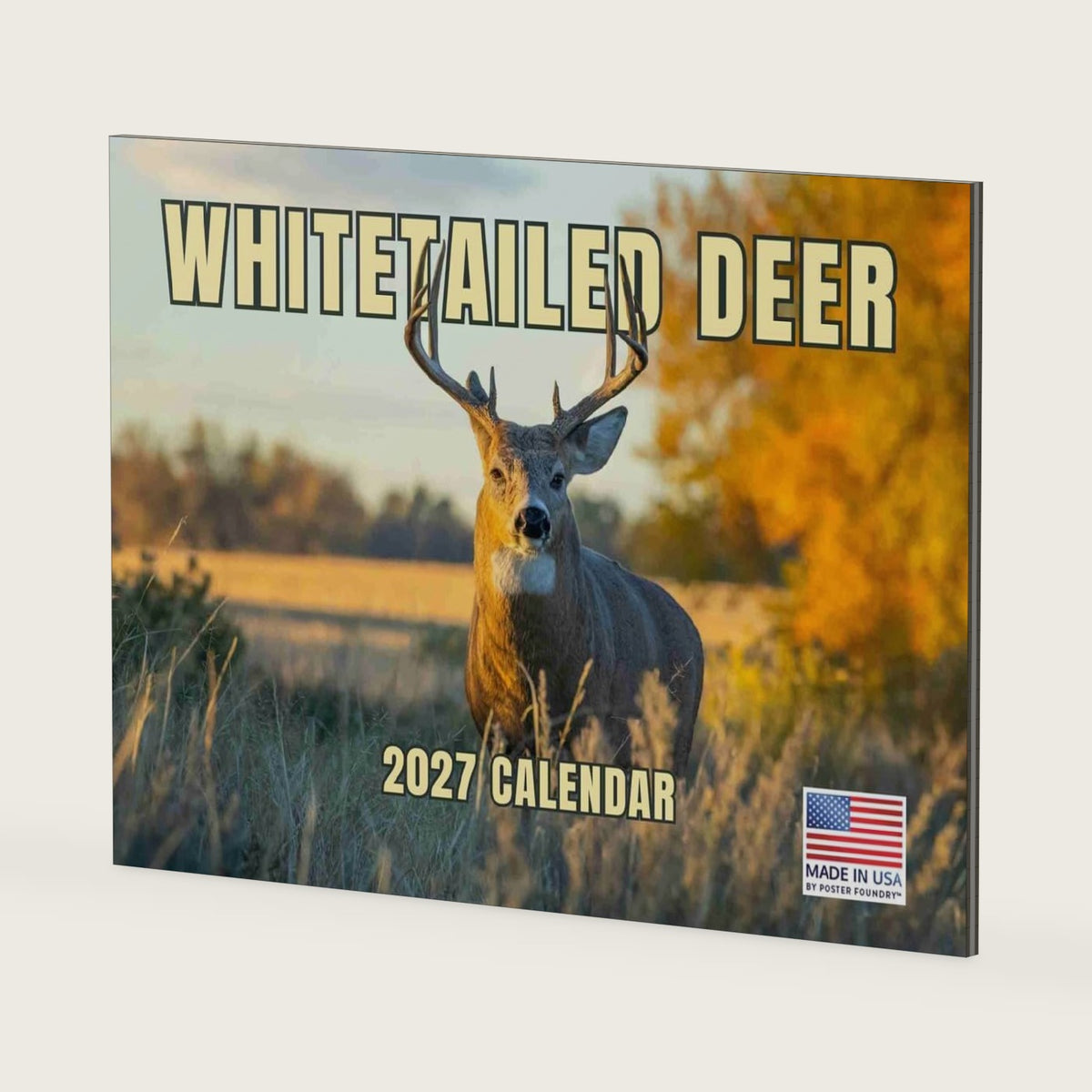Whitetail Deer Calendar 2027 White Tail Hunting Monthly Wall Calender