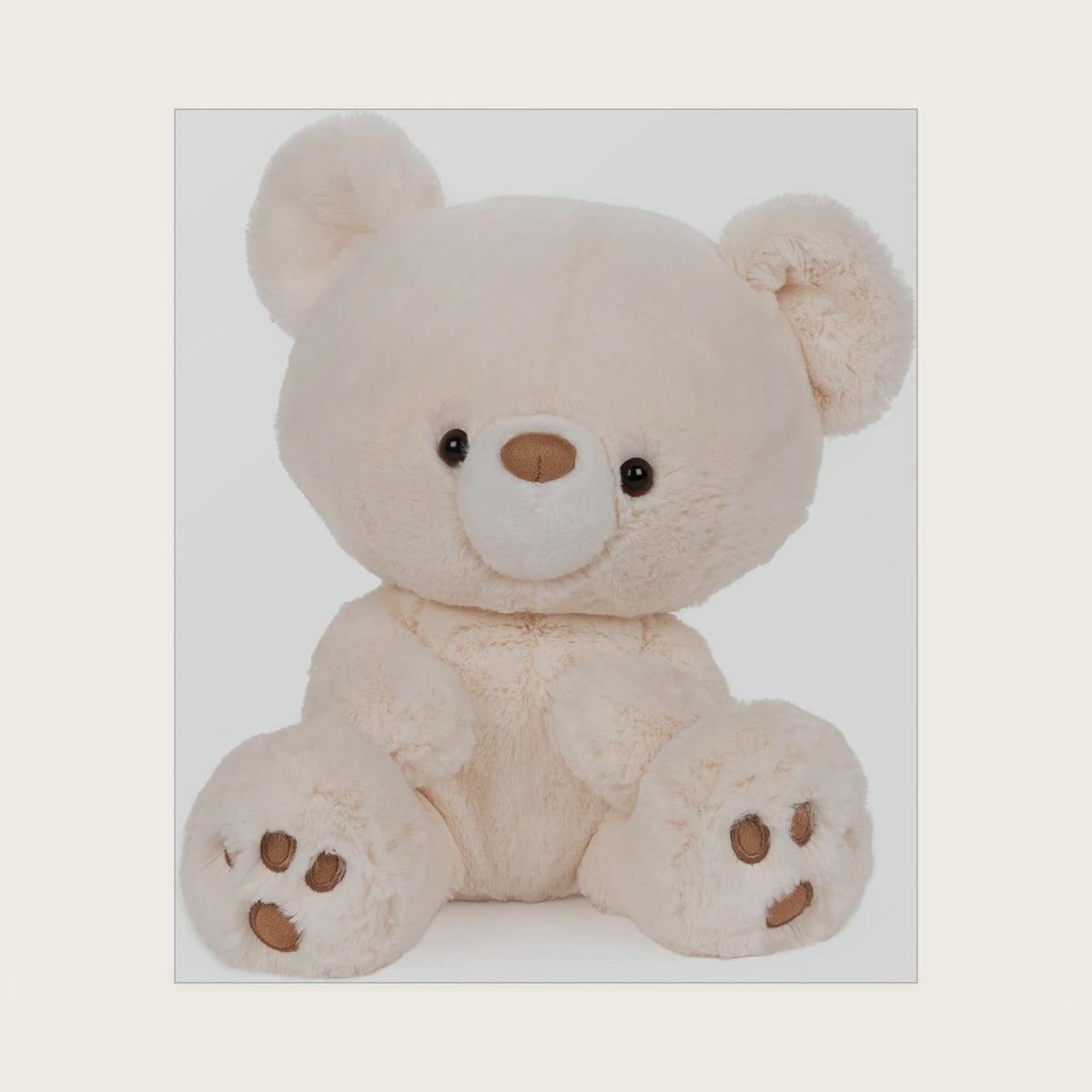 Kai Teddy Bear, Premium Plush Toy Stuffed Animal for Ages 1 & Up, Vanilla/Cream, 12"