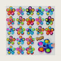 SCIONE 24 Pcs Pop Fidget Spinners, Sensory Toys for Kids, Tie Dye Flower Simple Dimple Hand Spinners, Stress Relief Bulk Fidget Packs, Goodie Bag Fillers, Classroom Prizes, Birthday Party Favors
