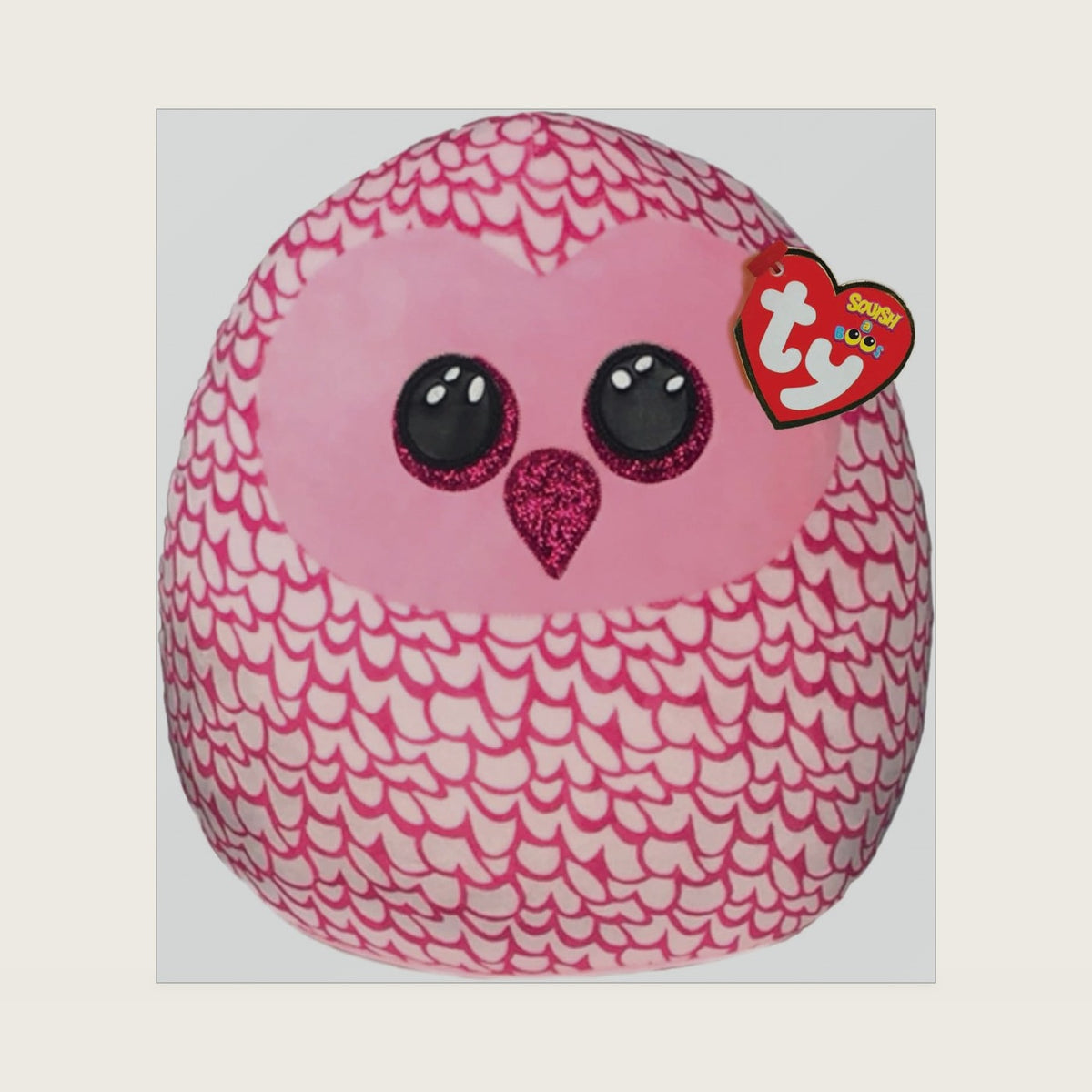 UK Ltd 2007568 Pinky Squishaboo 10" Owl kuscheliges Kissen, Multicolor, Zoey Zebra