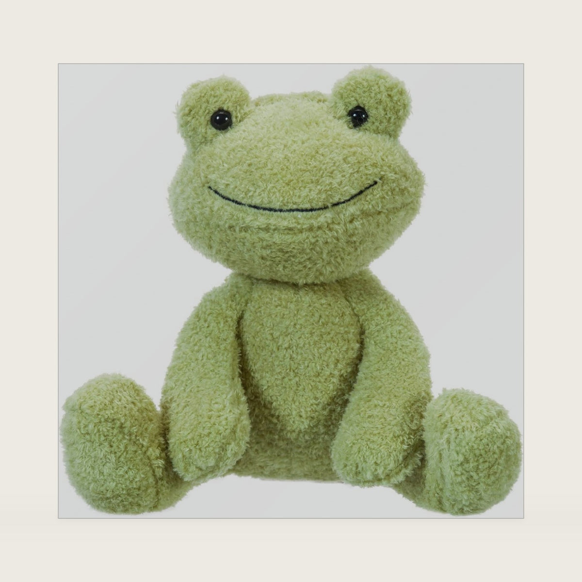Apricot Lamb Toys Plush Velvet Frog Soft Stuffed Animal for Kids Green 9''