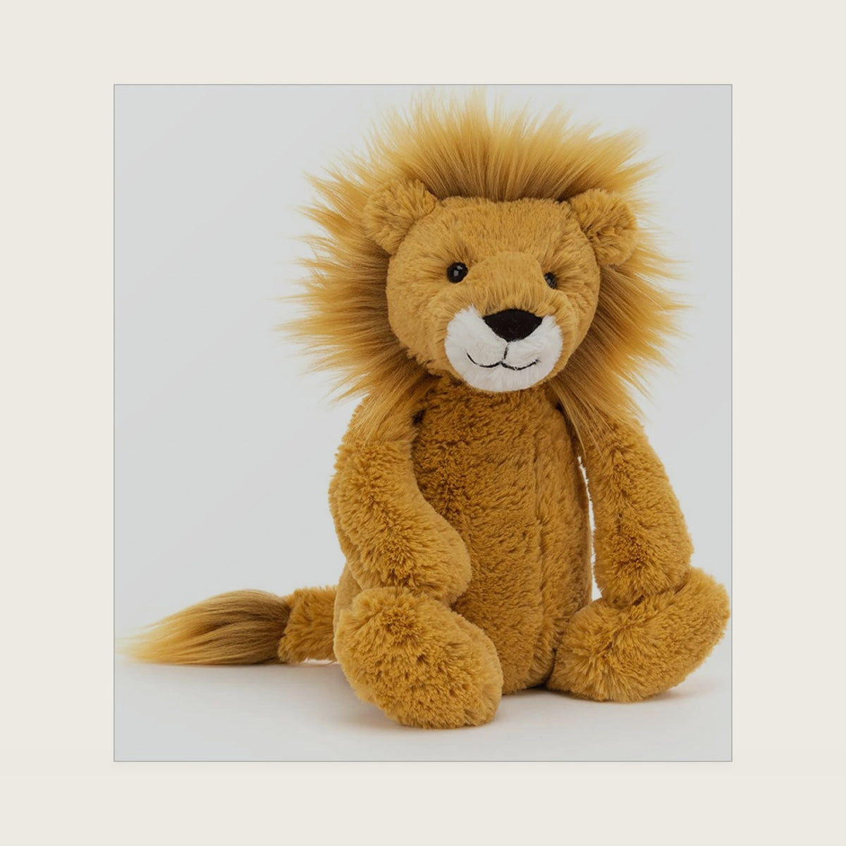 Bashful Lion Stuffed Animal, Medium 12 inches - Big Cat Plush Toy - Classic Children's Gift