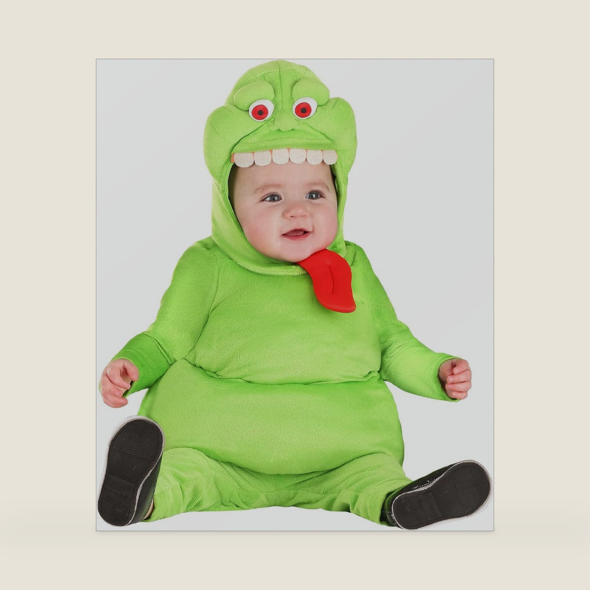 Fun Costumes Ghostbusters Infant Slimer Costume Unisex, Slimey Ghost Halloween Costume, Baby Ghost One-piece for boys & girls