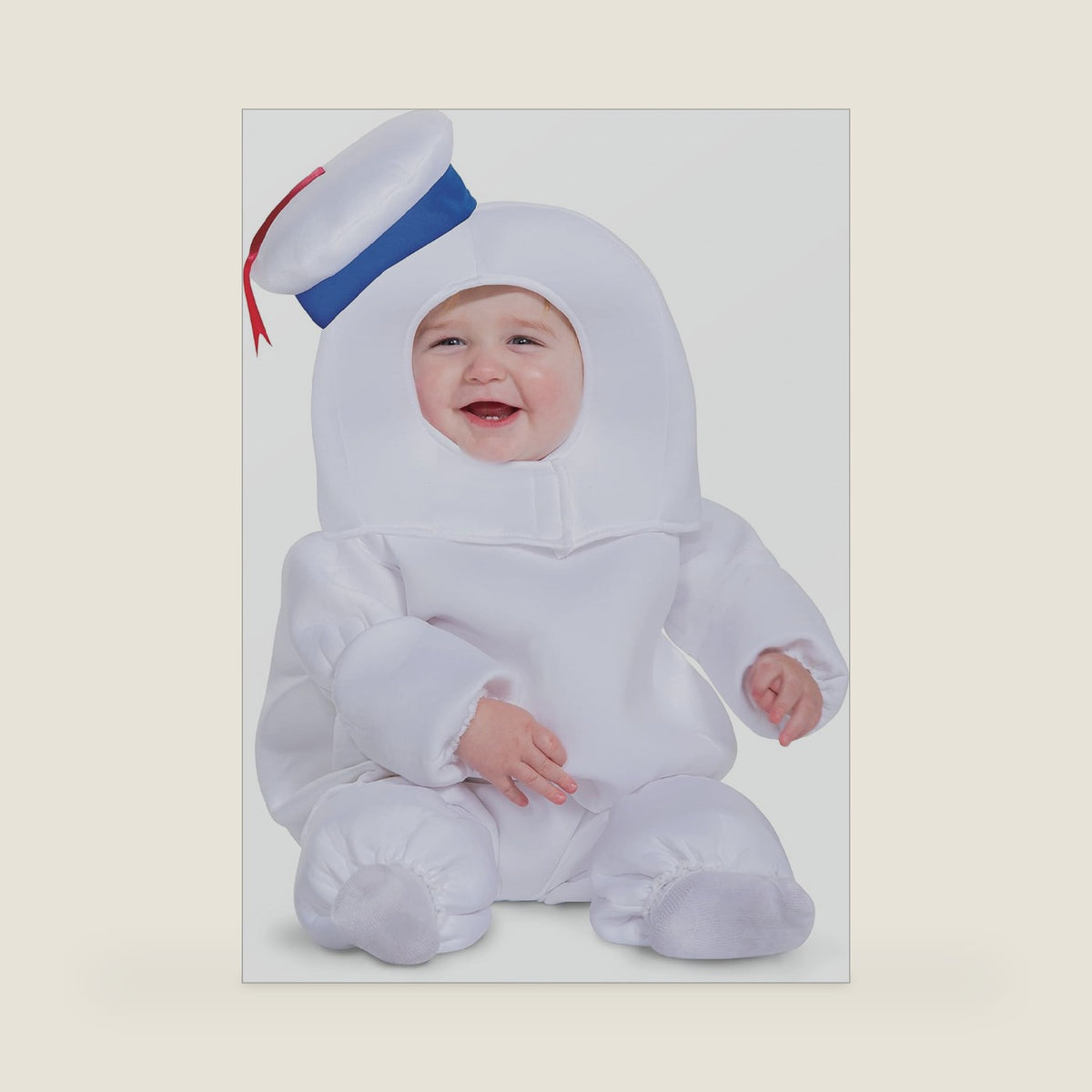 Disguise Mini Stay Puft Costume, Official Ghostbusters Afterlife Movie Costume with Headpiece, Classic Infant Size Large (12-18 months)