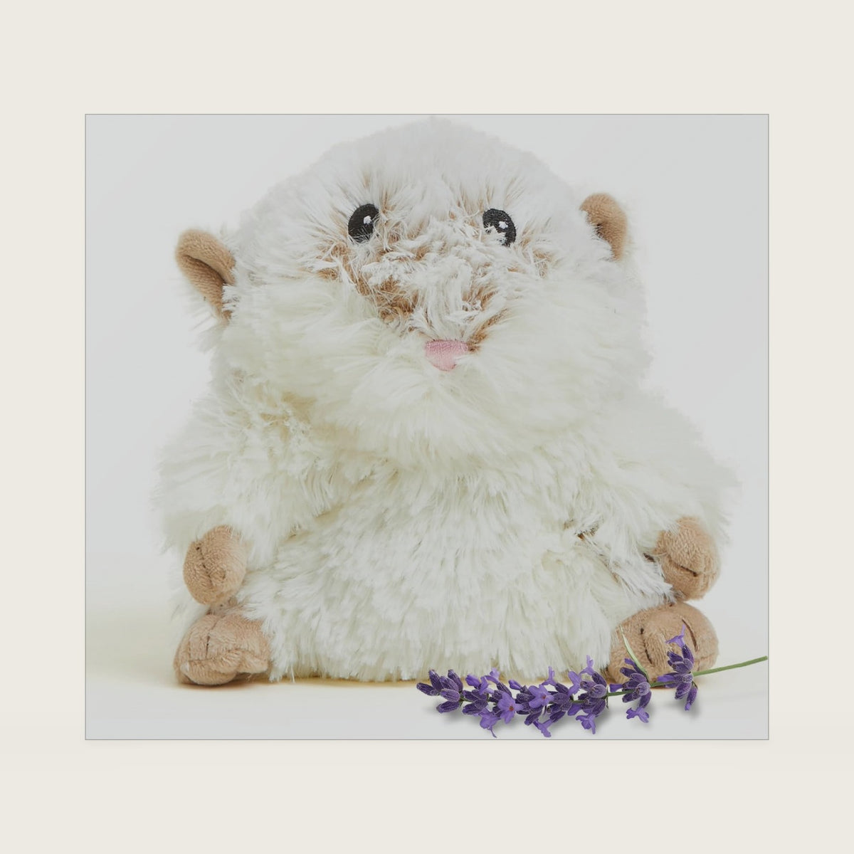 warmies Junior Microwavable & Weighted Stuffed Animals, Hamster - Heated Stuffed Animal Plushie for Warmth & Comfort - Cute Soft Plush Toys for Adults & Children (Boys, Girls, Babies & Toddlers)