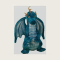 Zander Blue Dragon Plush Stuffed Animal, 12 Inch Fantasy Dragon Toy