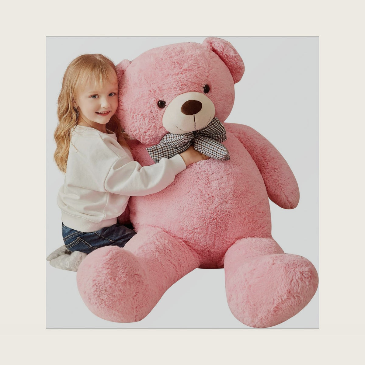 IKASA Giant Teddy Bear Plush Toy Stuffed Animals (Pink, 47 inches)