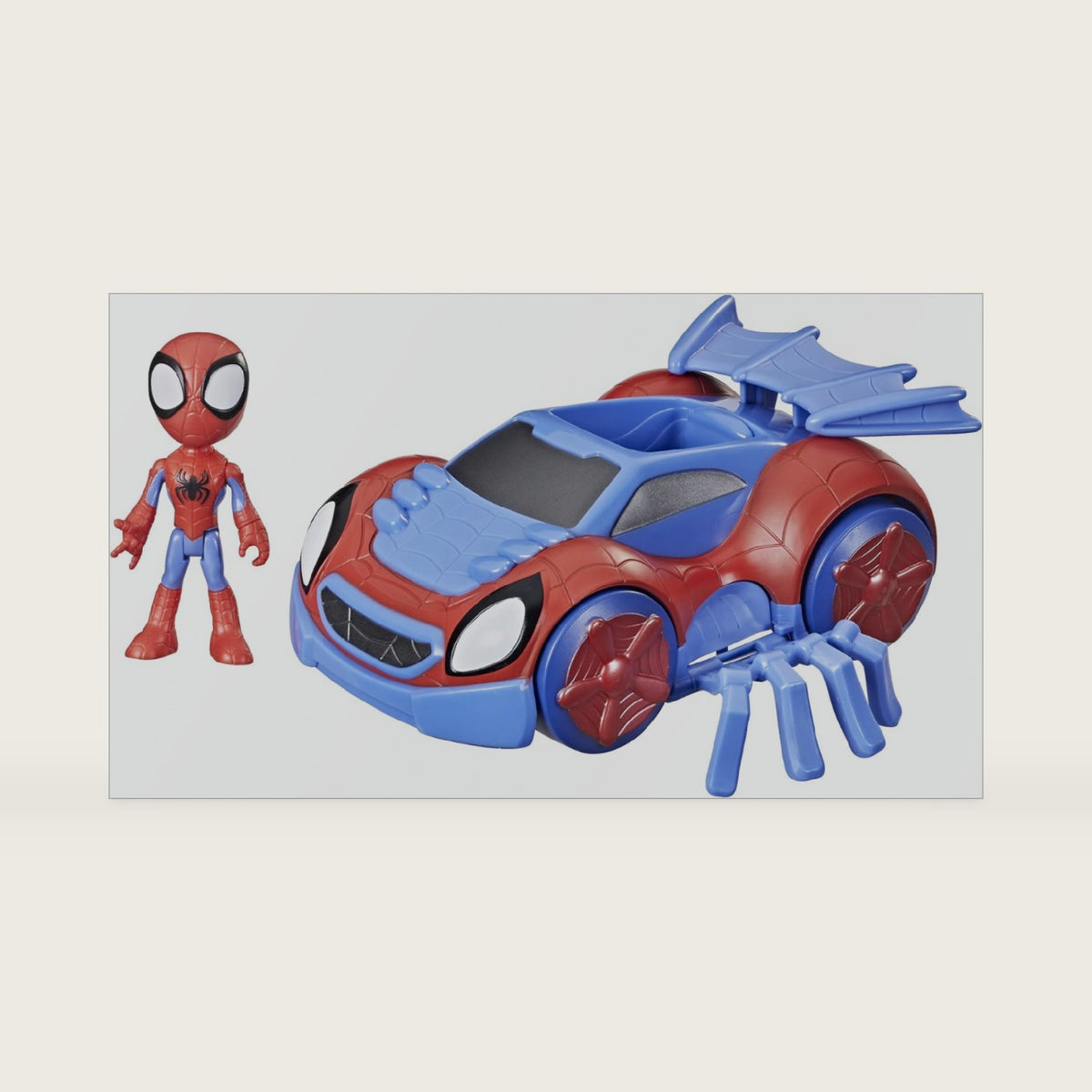 Spidey and His Amazing Friends Marvel Change 'N Go Web-Crawler and Spidey Action Figure, 2-in-1 Vehicle, 4-Inch , for Kids Ages 3 and Up