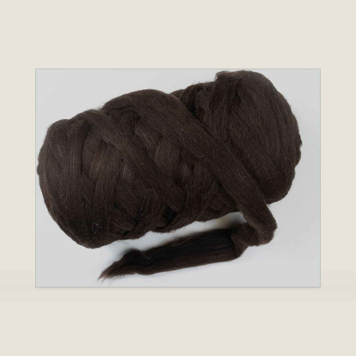 Natural Wool Bulky Chunky Yarn roving, 8 lb. Best fot Hand Made Spinning, arm Knitting, Felting,Giant Blankets, Tapestry, Bedding un-Dyed. (Dark Brown Chocolate, 8 lb)