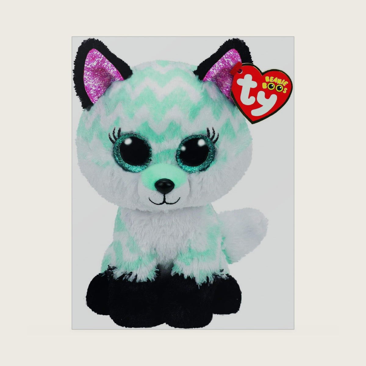 Beanie Boos Atlas Aqua Fox 9" - Beanie Baby Soft Plush Toy - Collectible Cuddly Stuffed Teddy