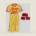 Yellow Sports Dodgeball Jersey and Shorts with Handband and Wristbands Adult Average Gym Halloween Costume Sets