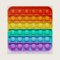 Push Pop Bubble Fidget Sensory Toy - for Autism, Stress, Anxiety - Kids and Adults (Rainbow Square)