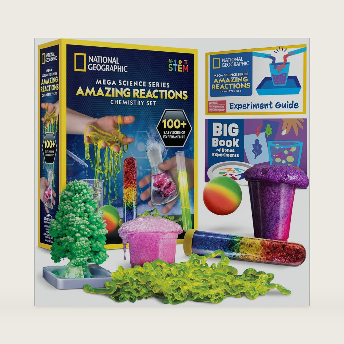 National Geographic Amazing Chemistry Set with 100+ Experiments Ages 8-12