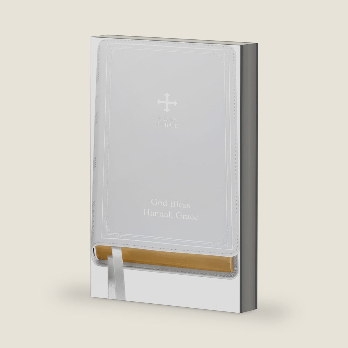 Let's Make Memories Personalized Catholic Bible - New & Old Testament - White - Gift of Faith - Customized with Message - 9.4" L x 6" W - Catholic Bible - White Cover