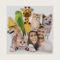 Custom Pet Pillow with Picture, 12" Personalized Photo Dog Cat Face Shaped Pillow, Customized Stuffed Animal Pictures Pillows Memorial Loss Sympathy Gifts