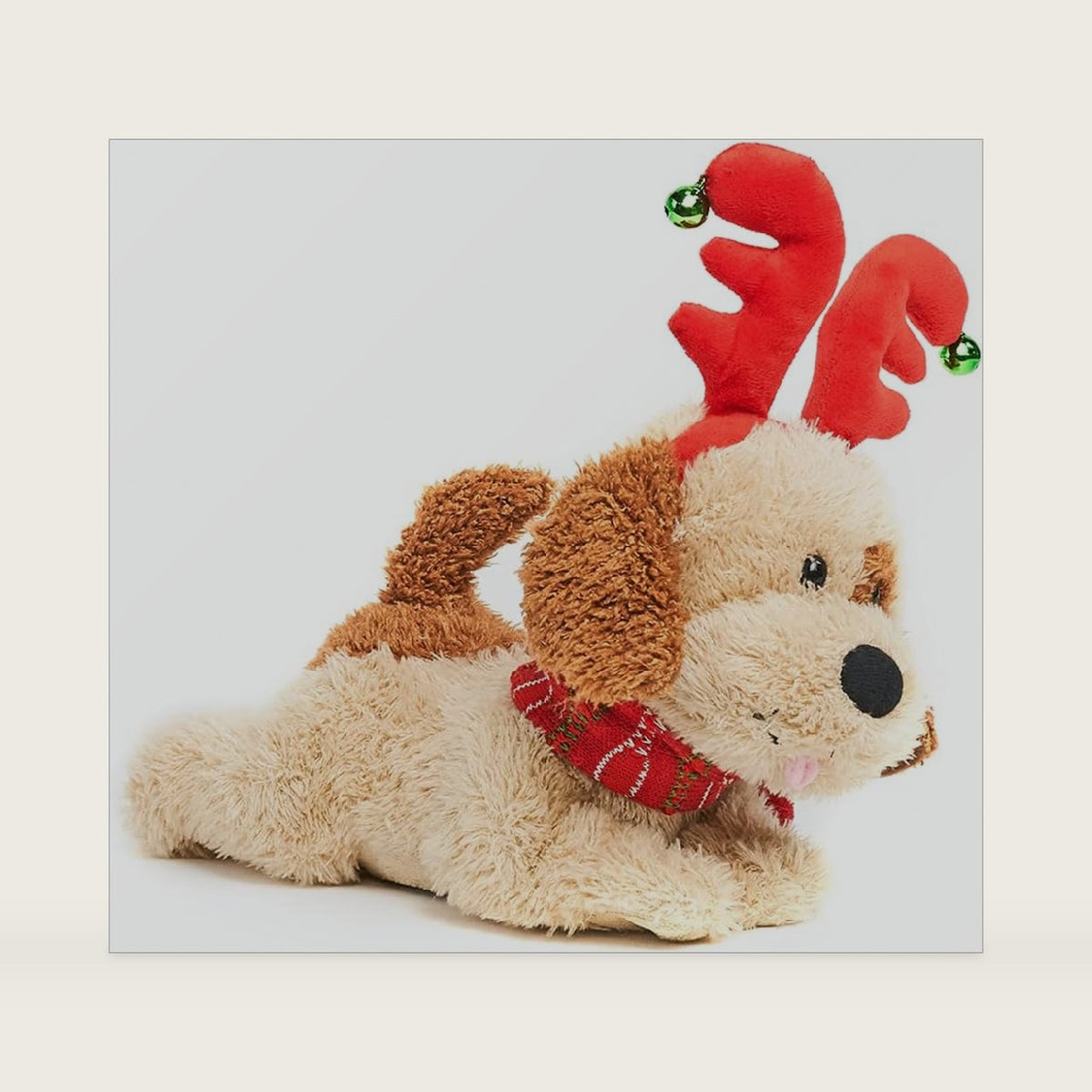 Cuddle Barn - Jingle Jasper | Animated Singing Holiday Puppy Dog Stuffed Animal Plays Wiggles and Wags Tail to We Wish You A Merry Christmas, 9 inches
