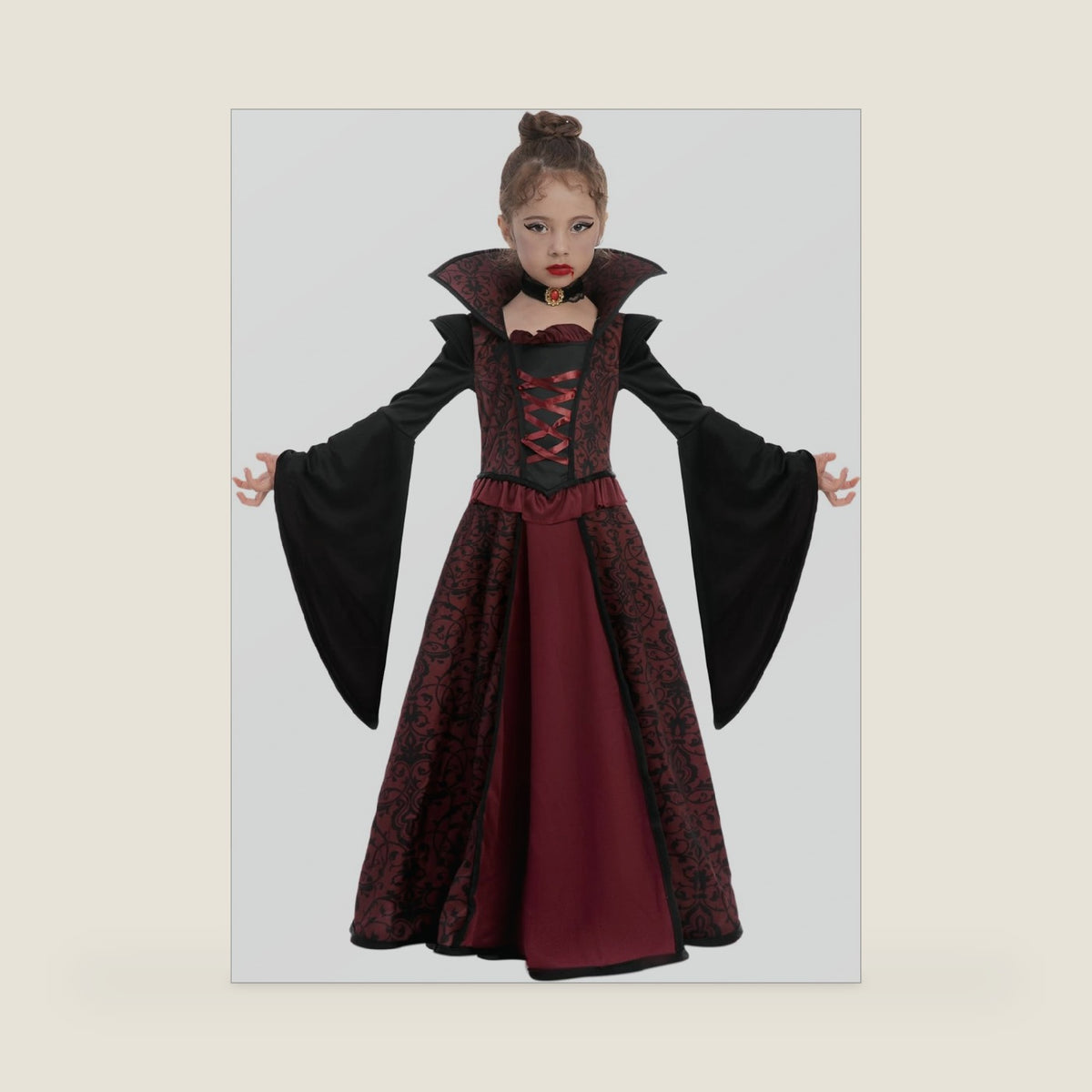 Spooktacular Creations Halloween Royal Vampire Costume Set for Girls Halloween Dress Up Party, Cosplay, Vampire-Themed Party